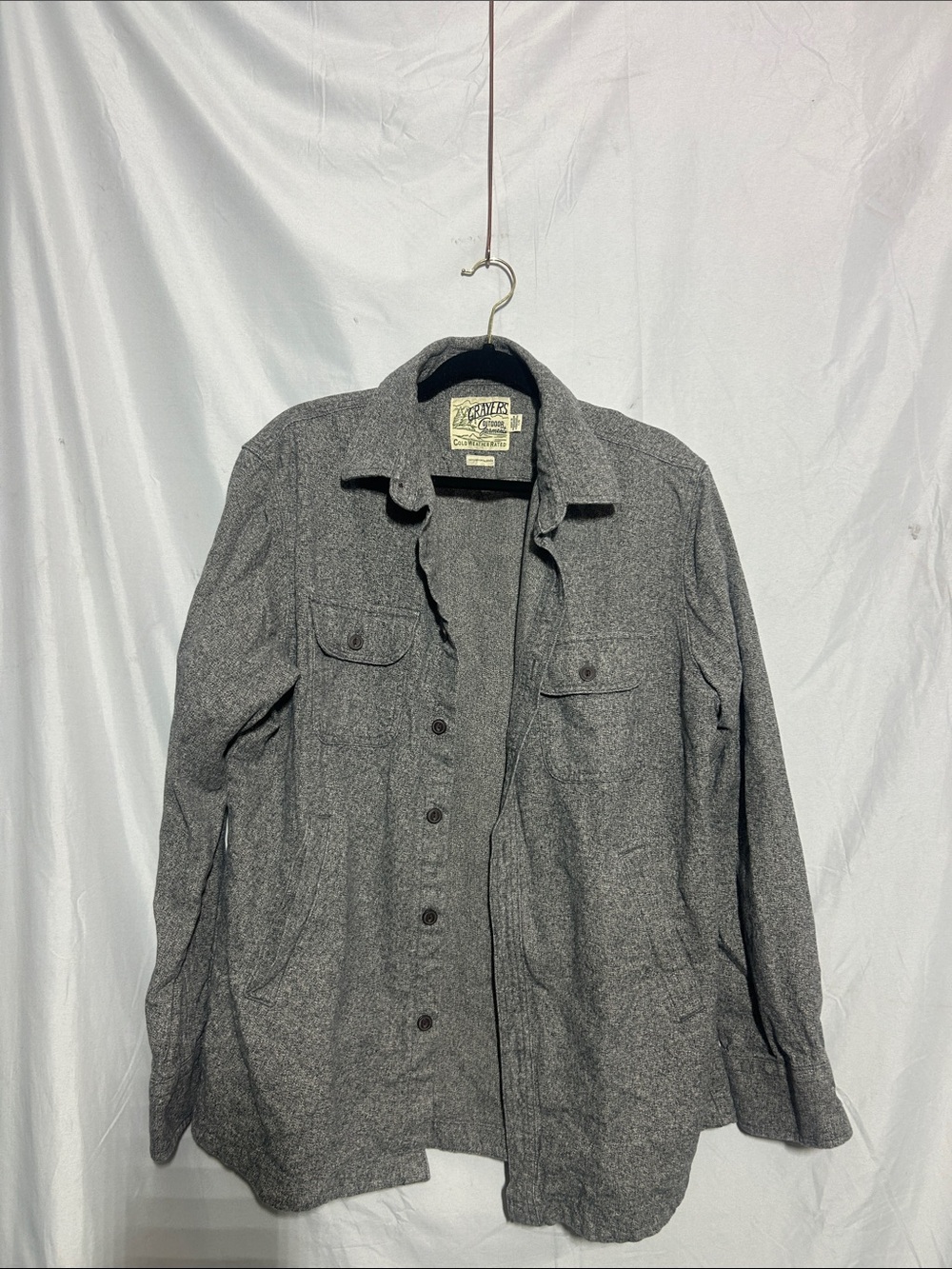 Grayers Heather Gray Wool Blend Shirt Jacket